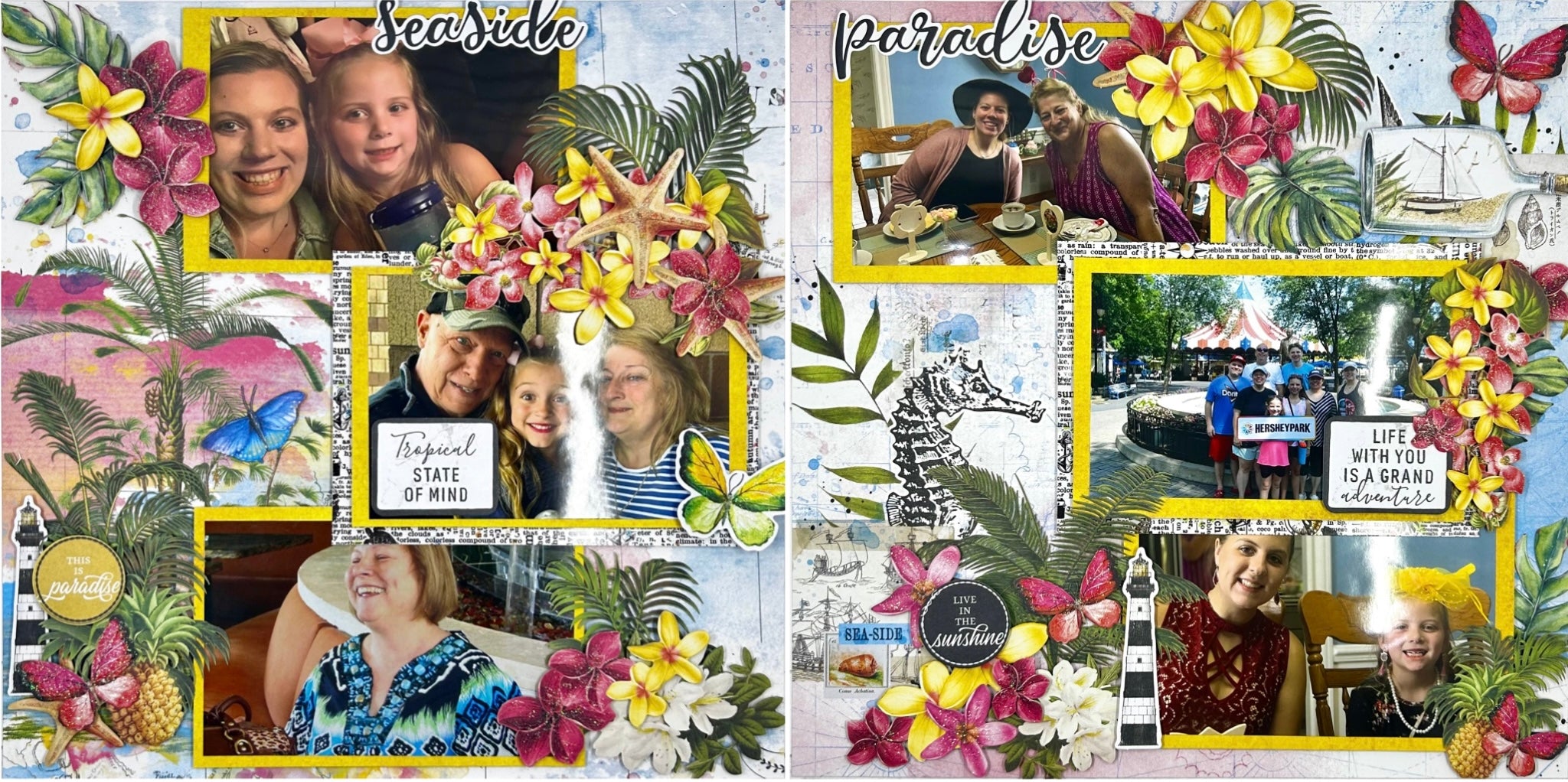 Seaside Paradise 2-Page Layout